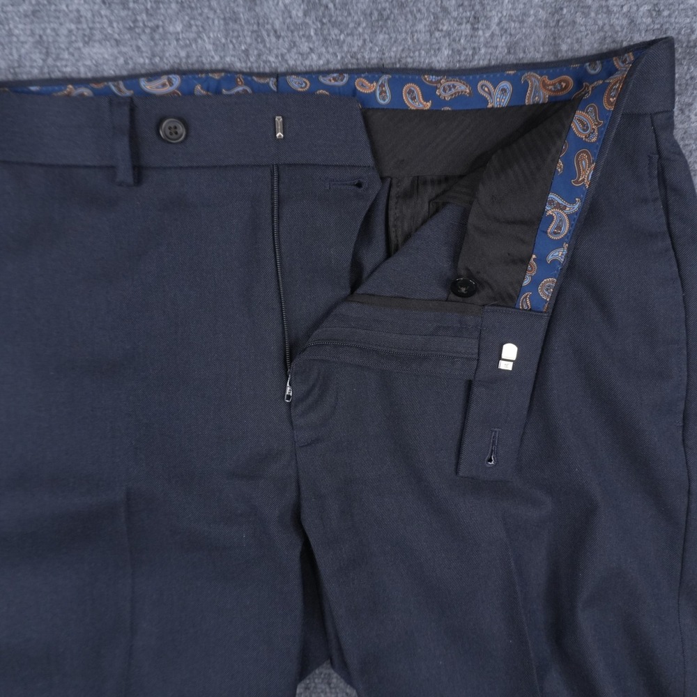 Lauren Ralph Lauren Dress Pants Mens 34W x 30L Navy Blue Flat Front Stretch‎ - Picture 2 of 6